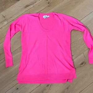 Vineyard Vines Vibrant Pink V-Neck Sweater